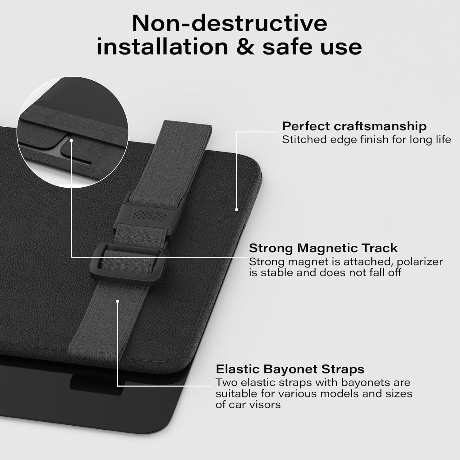 Extensor de Visera de Coche MAGTSMEI UV400 Negro Universal