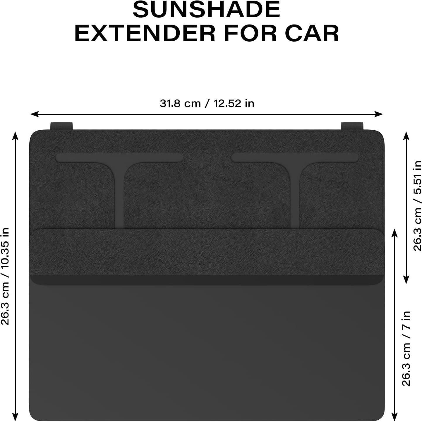 Extensor de Visera de Coche MAGTSMEI UV400 Negro Universal
