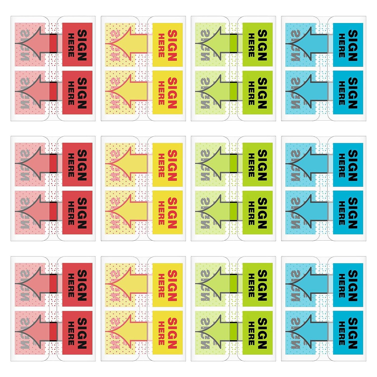 Jutom 12 Pcs Etiquetas Adhesivas Multicolor para Notas