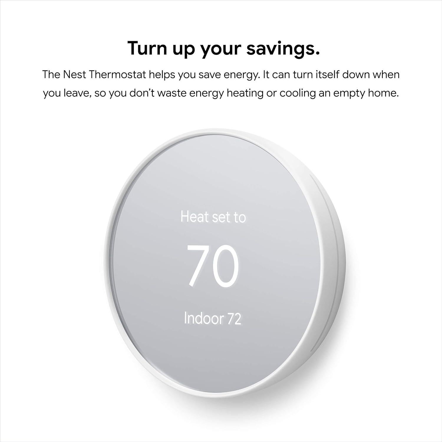 Termostato Inteligente Google Nest Wifi Programable Nieve