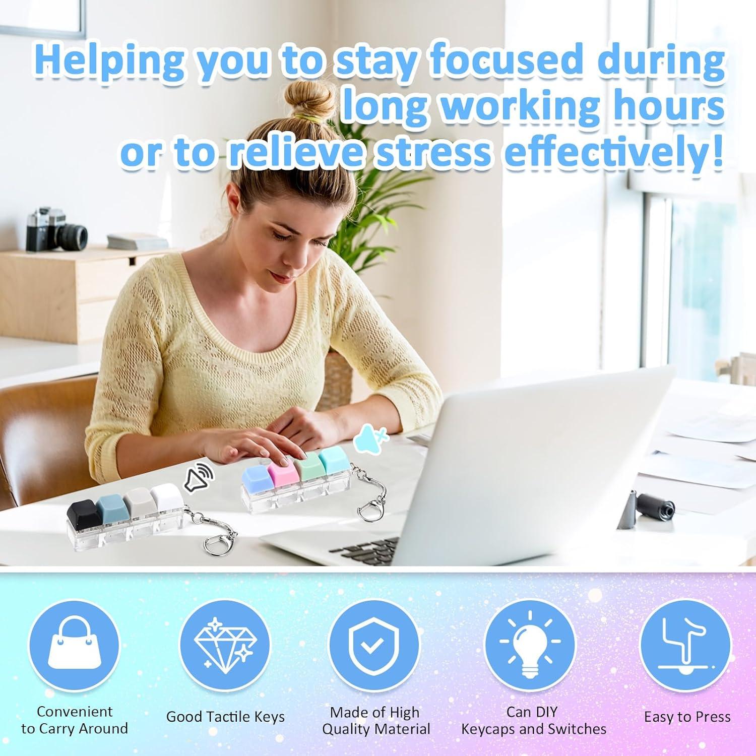 Juguete Antiestrés de Teclado MSBRCH - 2 Piezas Silencioso