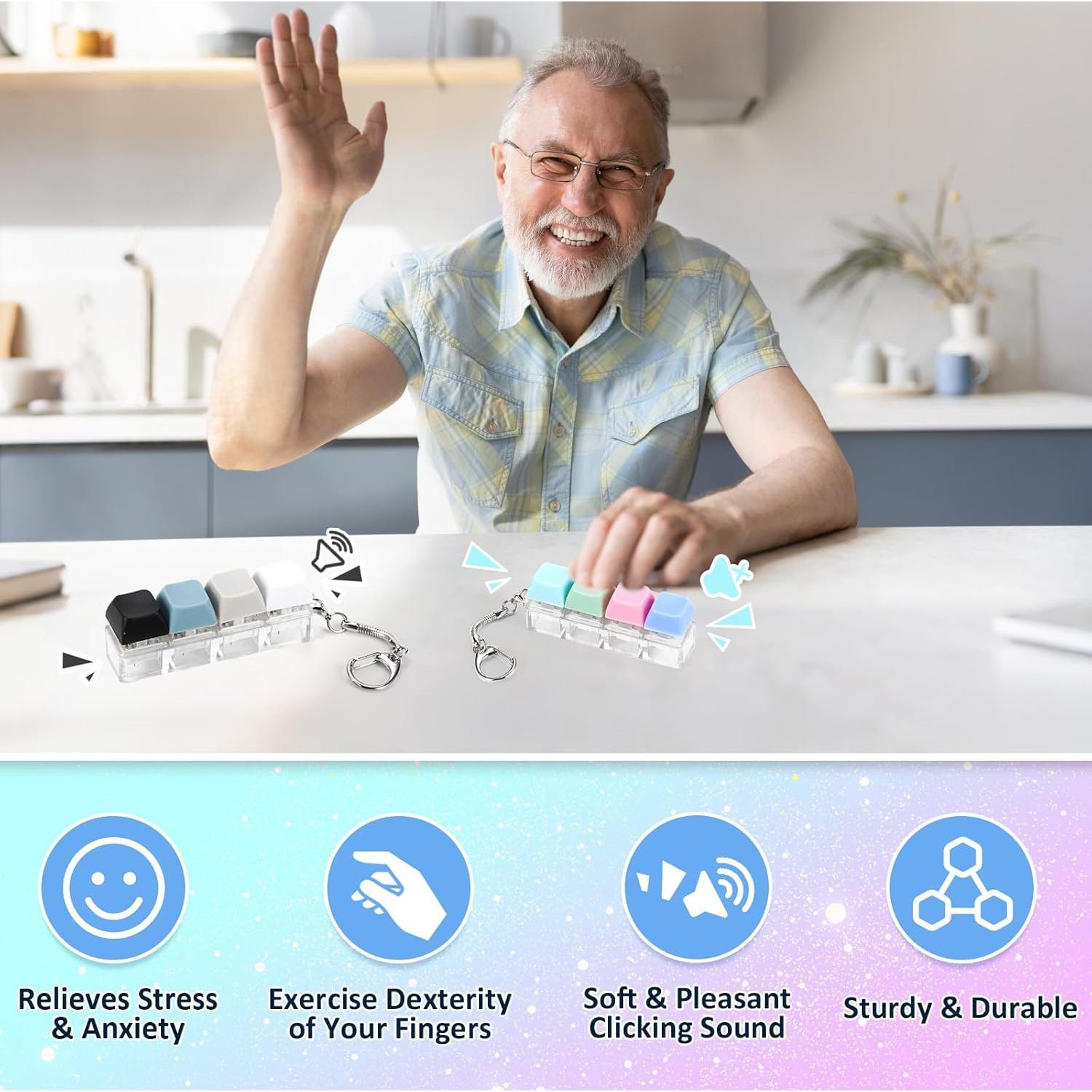 Juguete Antiestrés de Teclado MSBRCH - 2 Piezas Silencioso