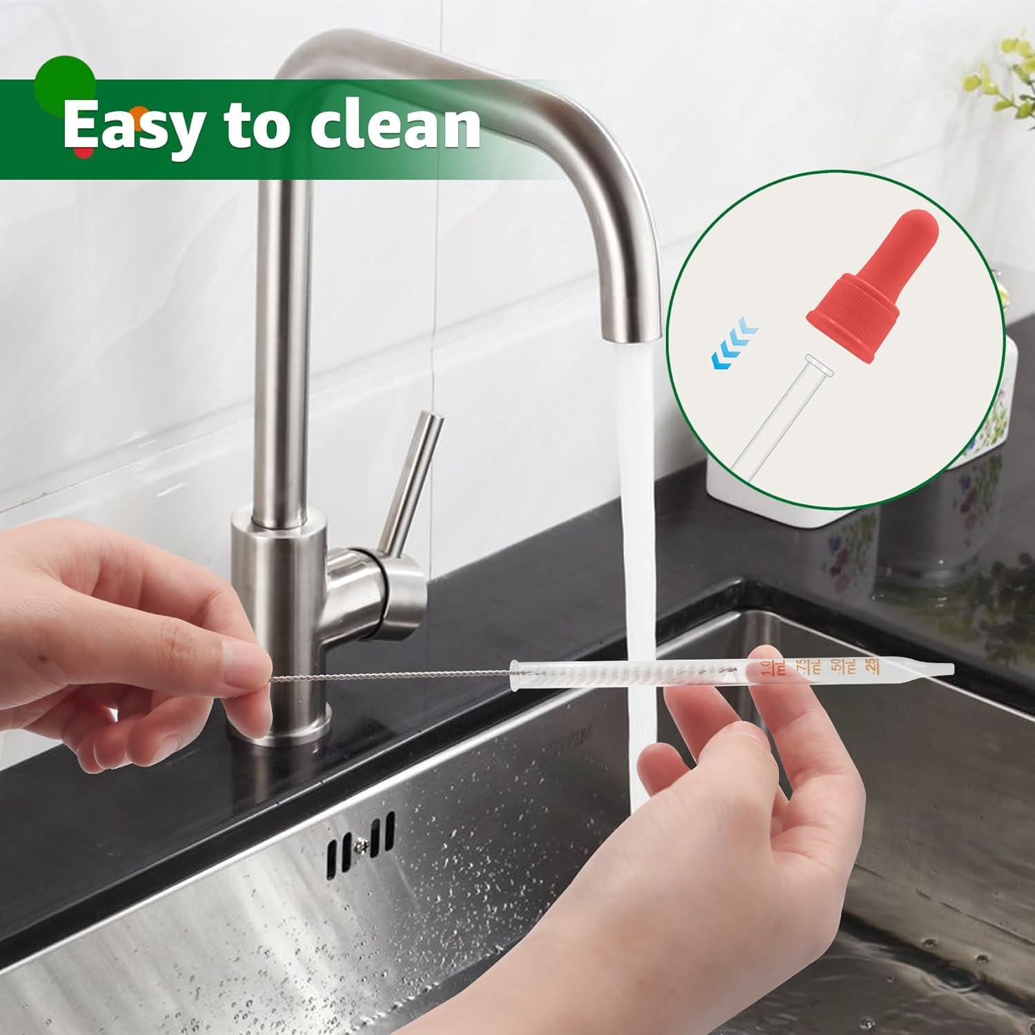 Pipetas de vidrio JAYOBGO 1ML con gotero graduado 6PCS