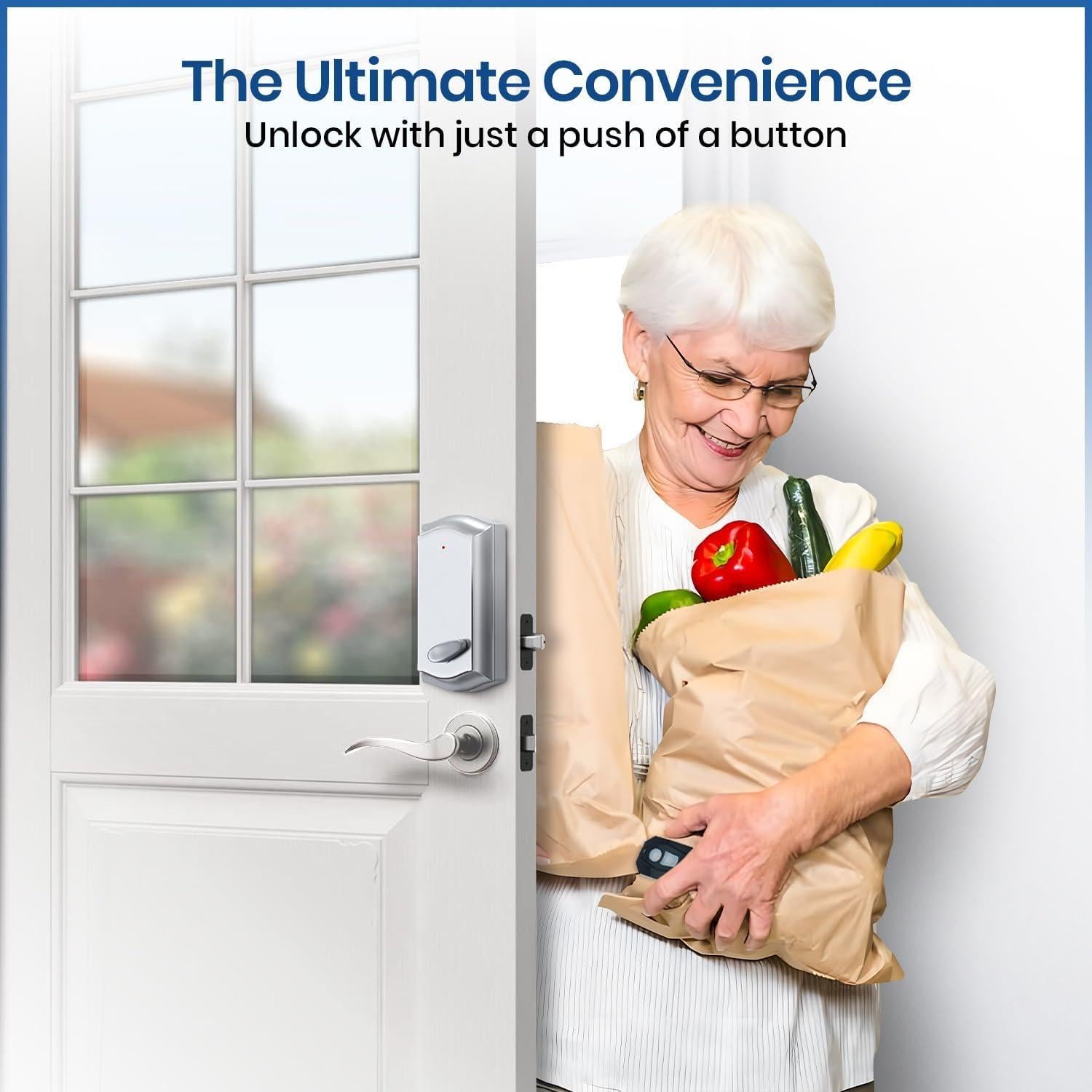 Cerradura Inteligente InstaLock Plata Cepillada - Sin Llave