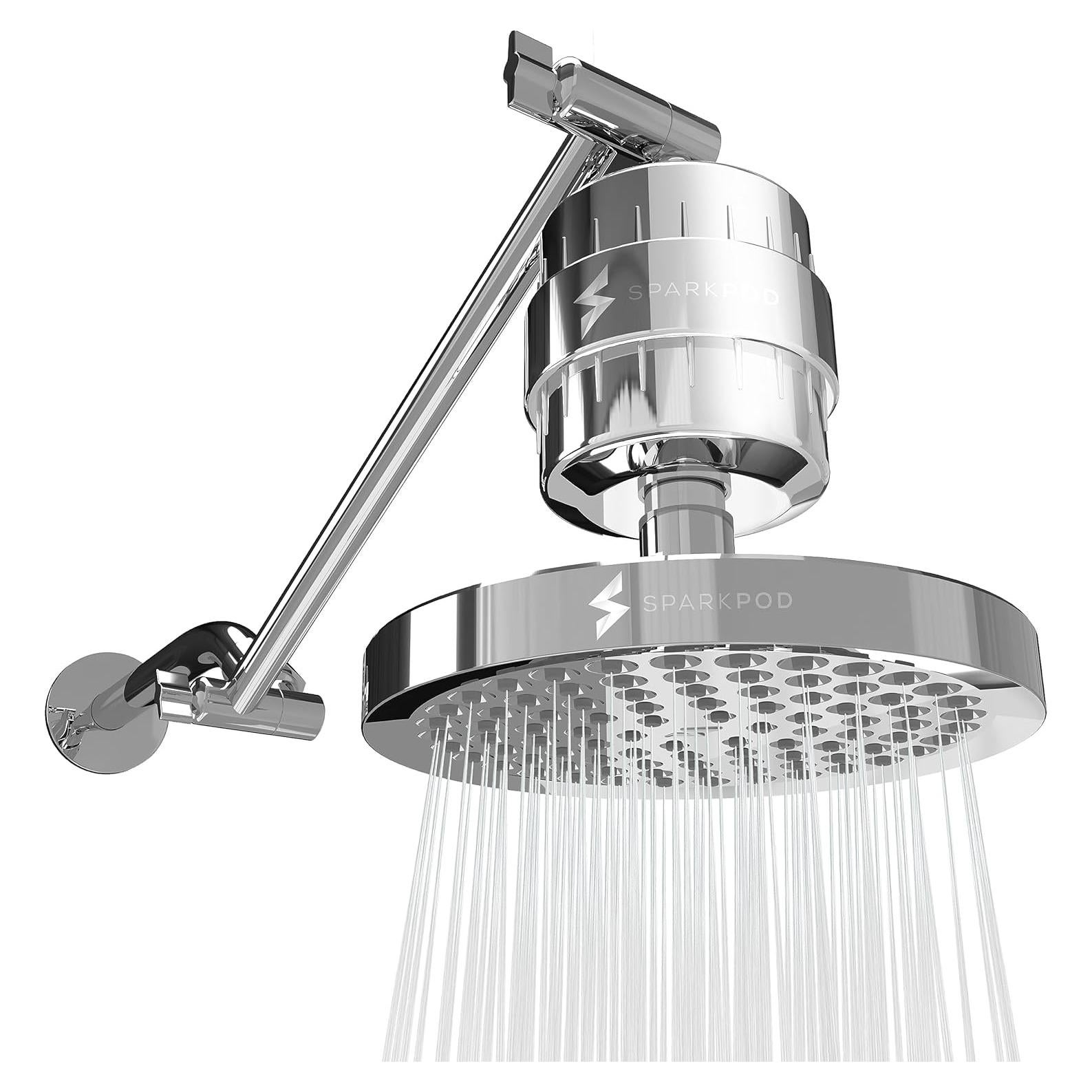 Cabezal de Ducha SparkPod 15 cm Alta Presión con Filtro 23 Etapas