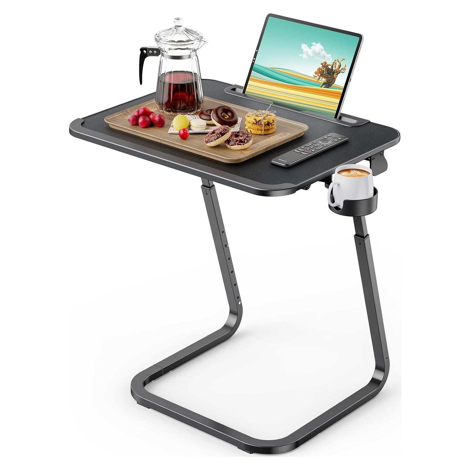 Mesa de bandeja para TV SAIJI F2-B - Ajustable 6 alturas, 54.4 kg