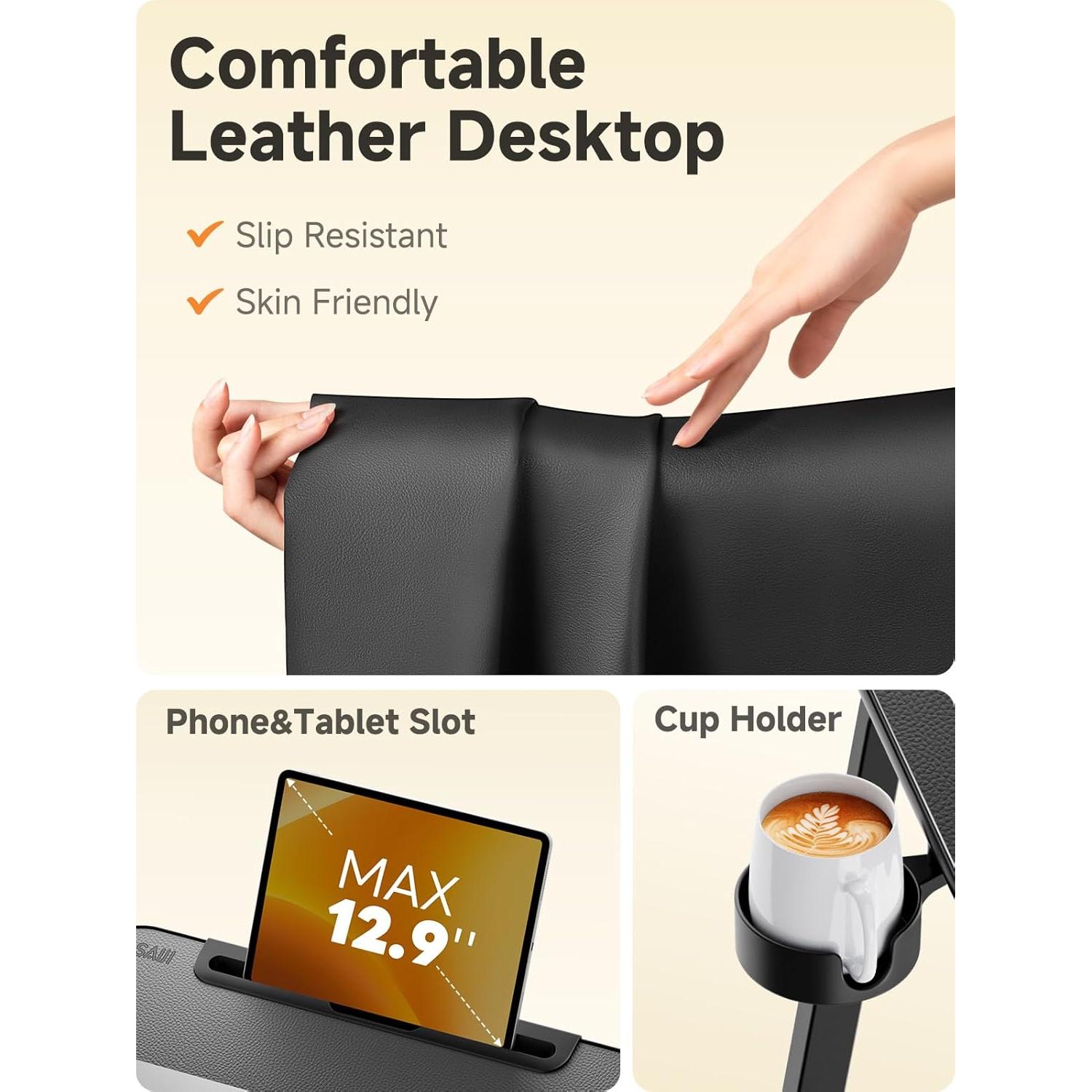 Mesa de bandeja para TV SAIJI F2-B - Ajustable 6 alturas, 54.4 kg