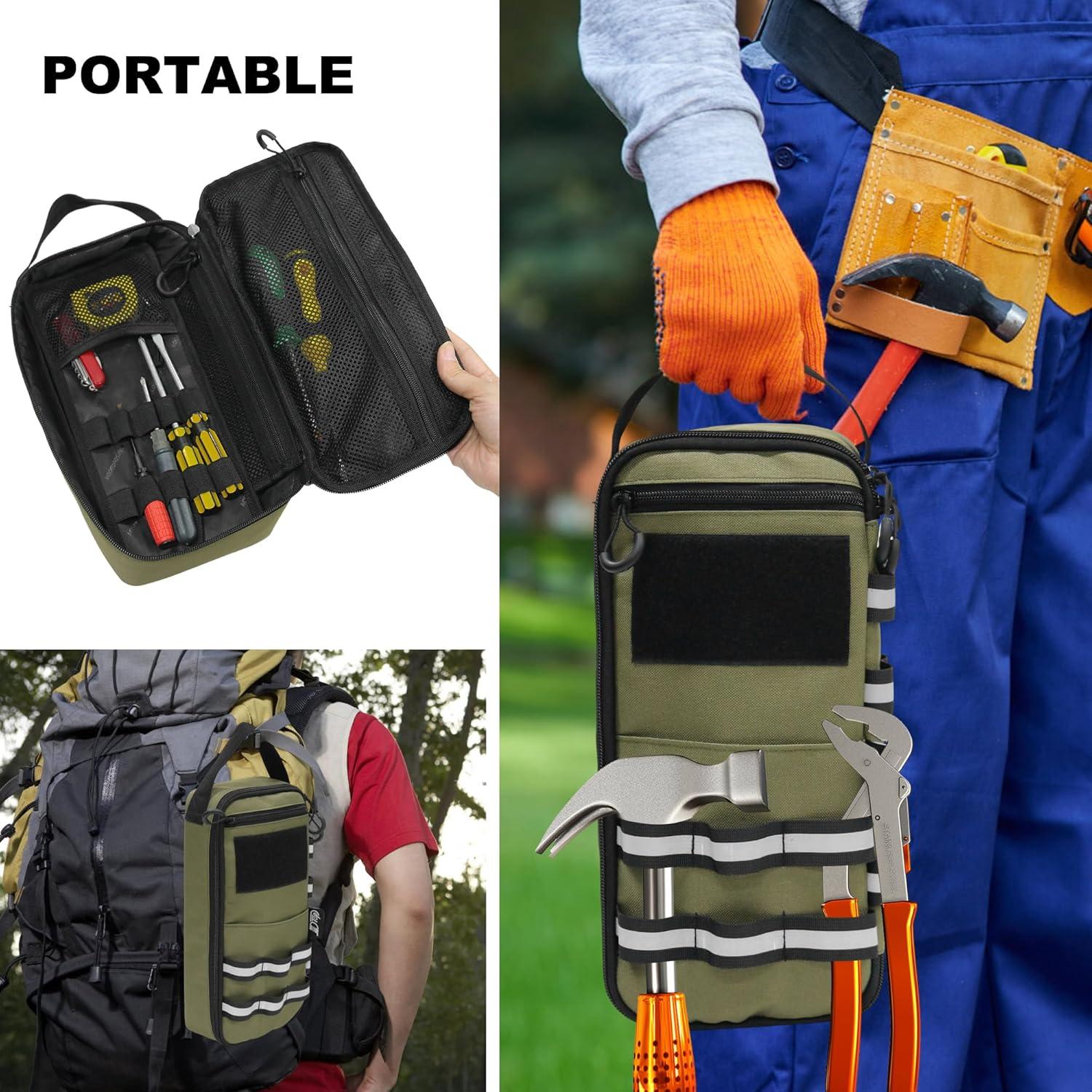 Bolsa de Herramientas Táctica JLDTOP Verde Militar 32.5x14.2cm