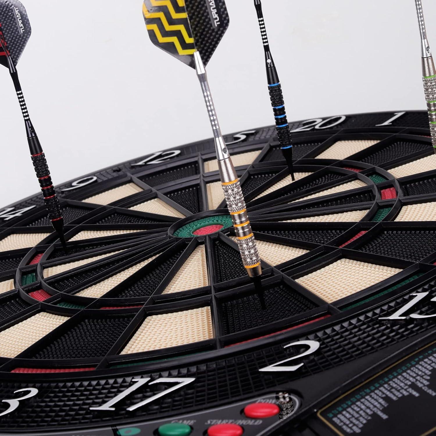 Juego de Dardos Turnart TN07 Punta Plástica 18g 12 Pcs con Accesorios