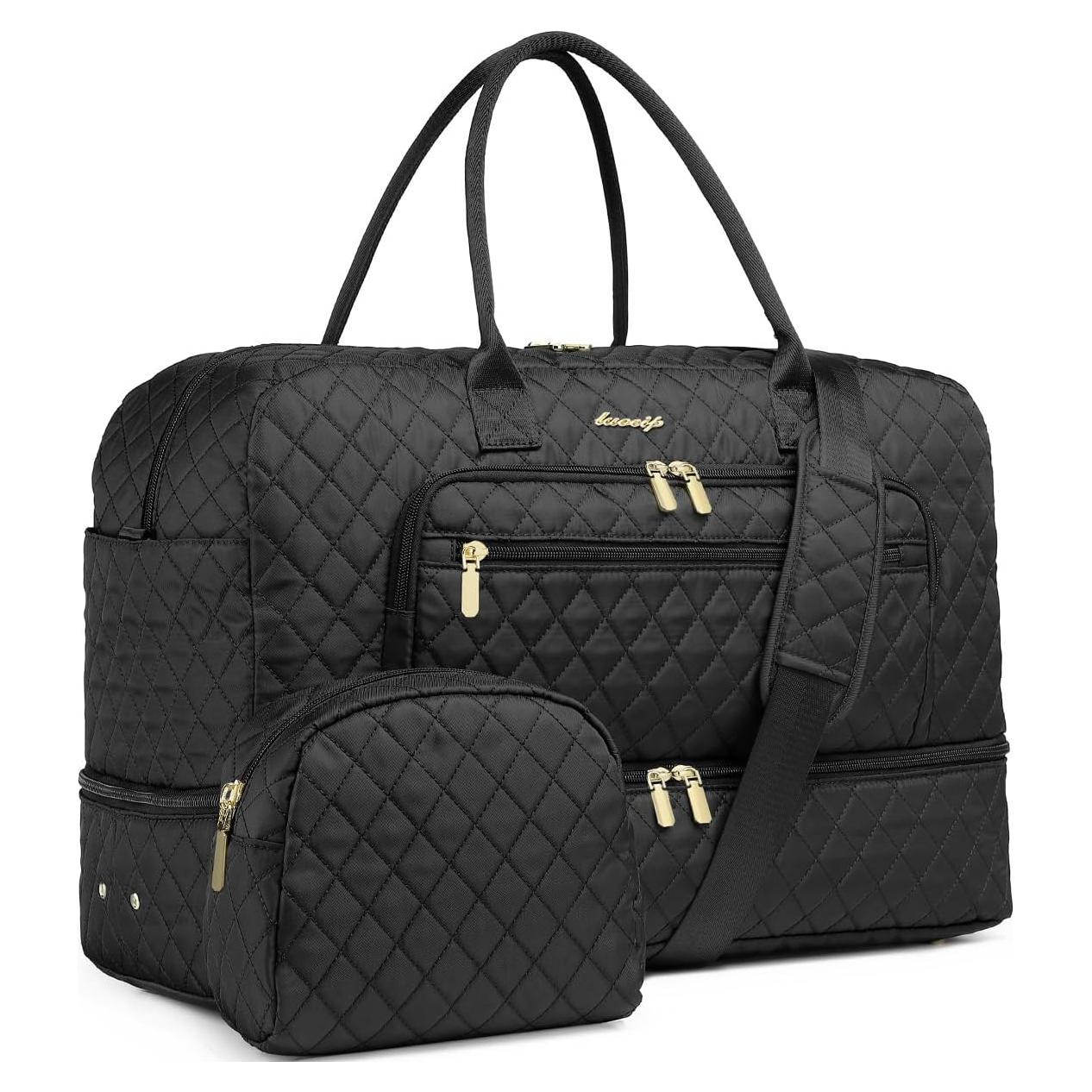 Bolsa de viaje grande para mujeres LP13 negra 35L 52x21x32cm