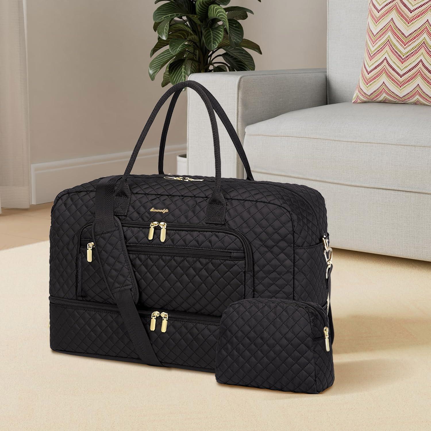 Bolsa de viaje grande para mujeres LP13 negra 35L 52x21x32cm