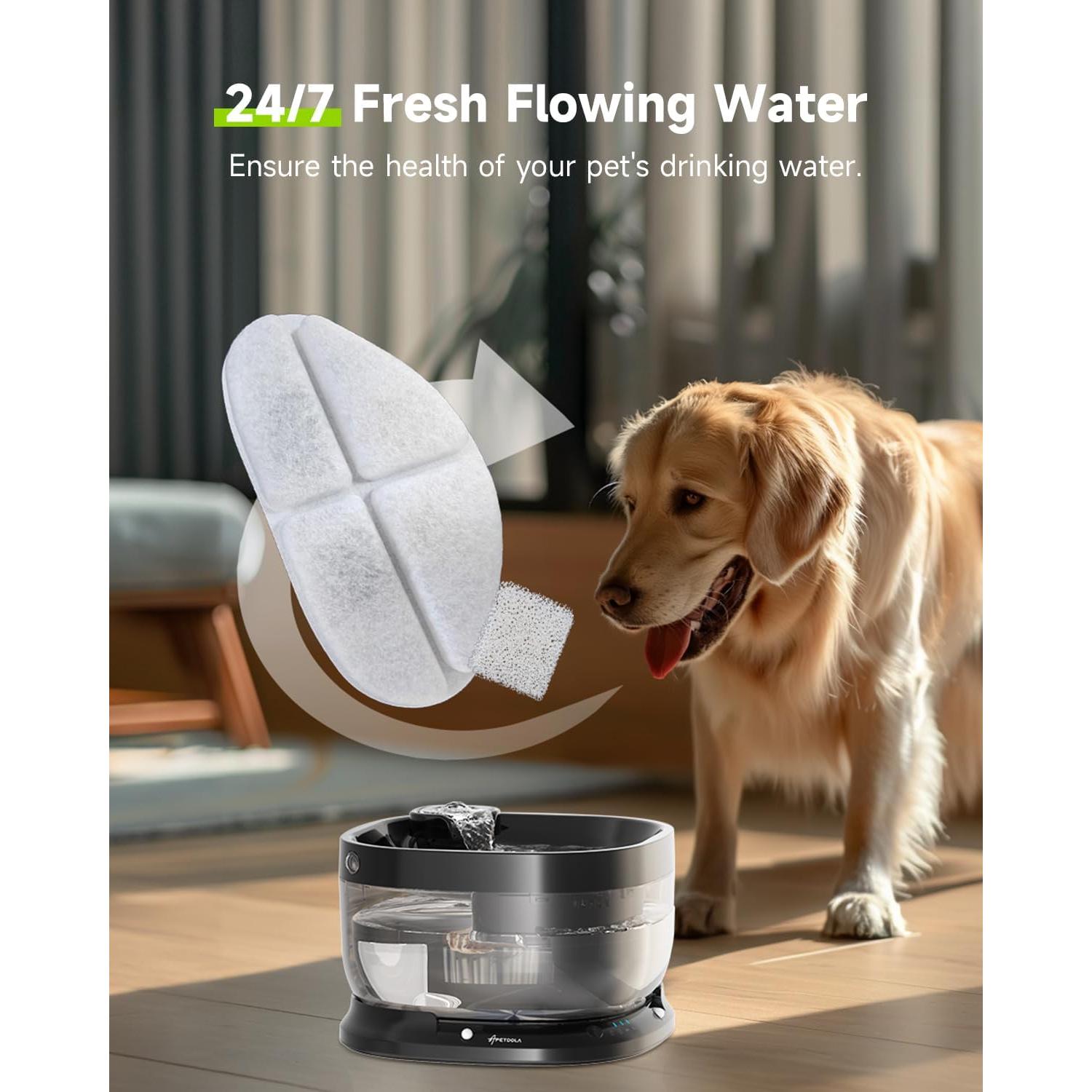 Filtros de Reemplazo APETDOLA para Fuente de Agua Perro FP30 - Paquete de 5