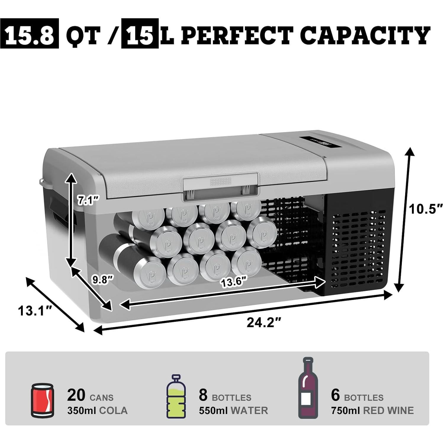 Refrigerador Portátil Eléctrico Setpower FC 15L 12V -20°C