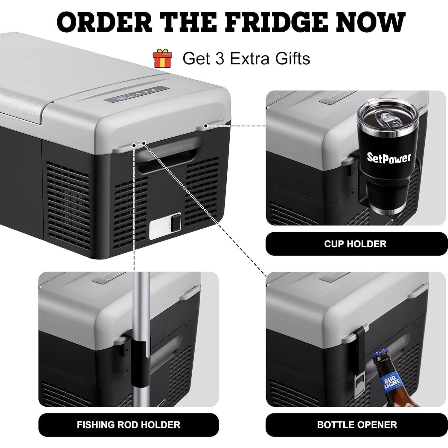 Refrigerador Portátil Eléctrico Setpower FC 15L 12V -20°C