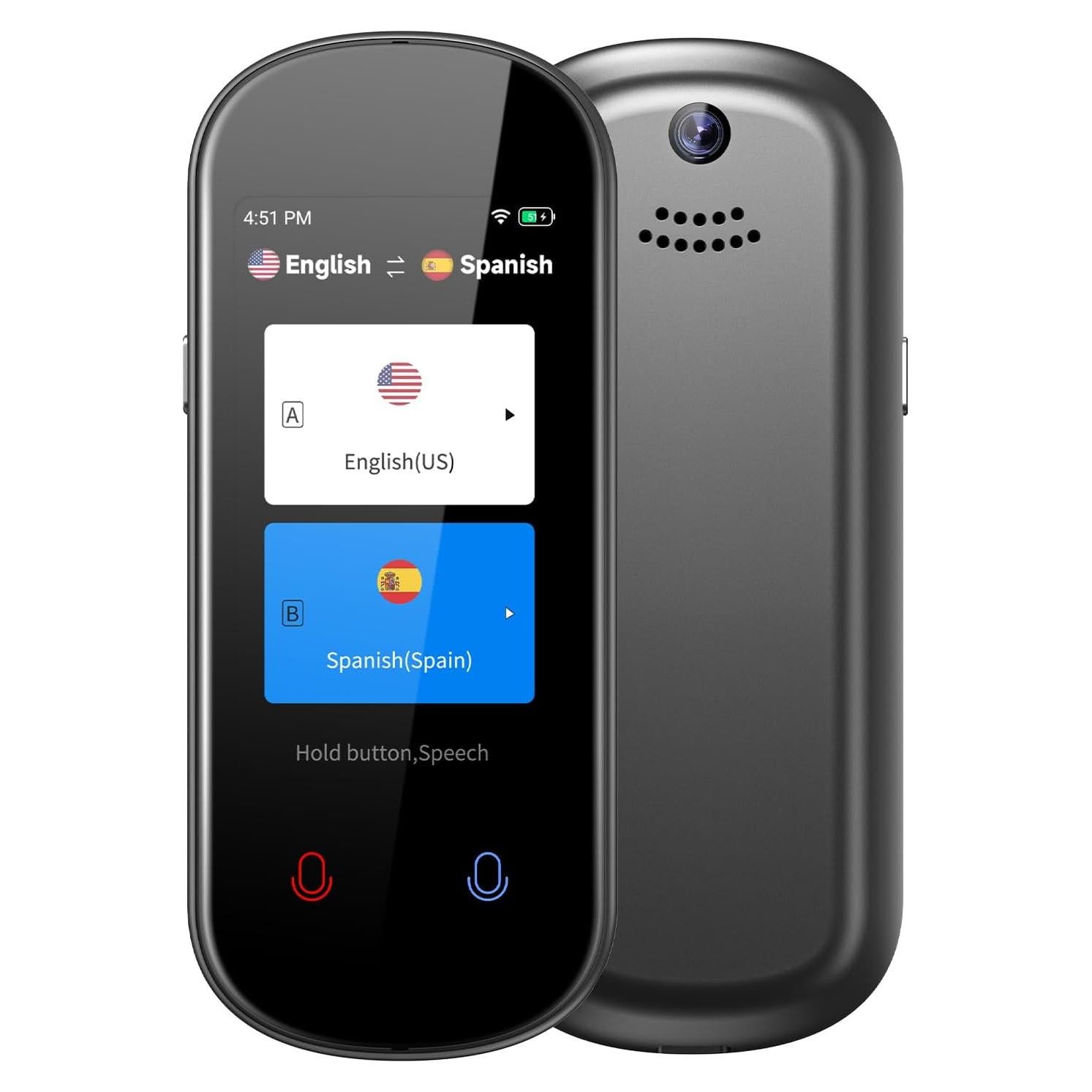 Traductor de Idiomas CAWRUGA Portátil 138 Idiomas Voz Texto Foto