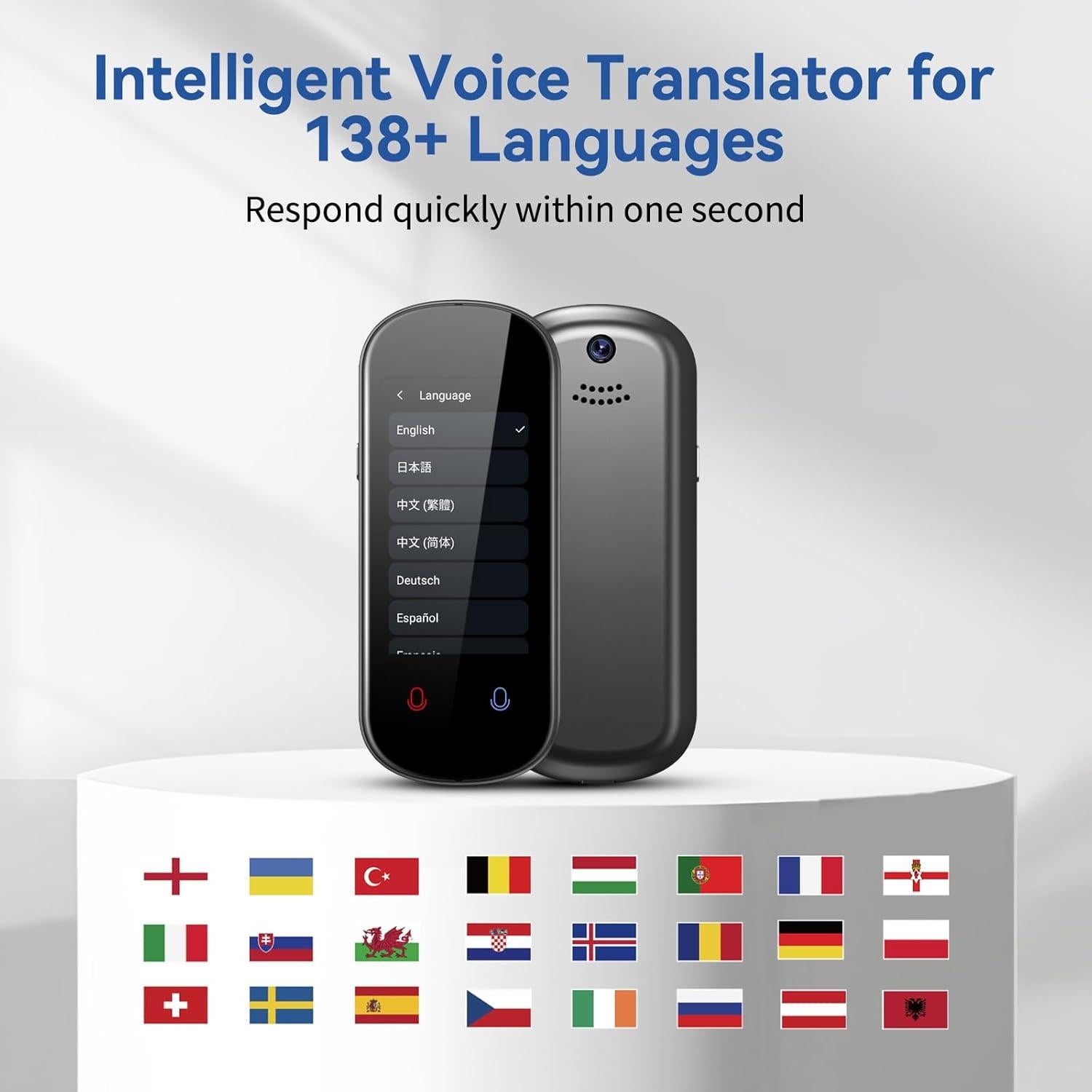 Traductor de Idiomas CAWRUGA Portátil 138 Idiomas Voz Texto Foto