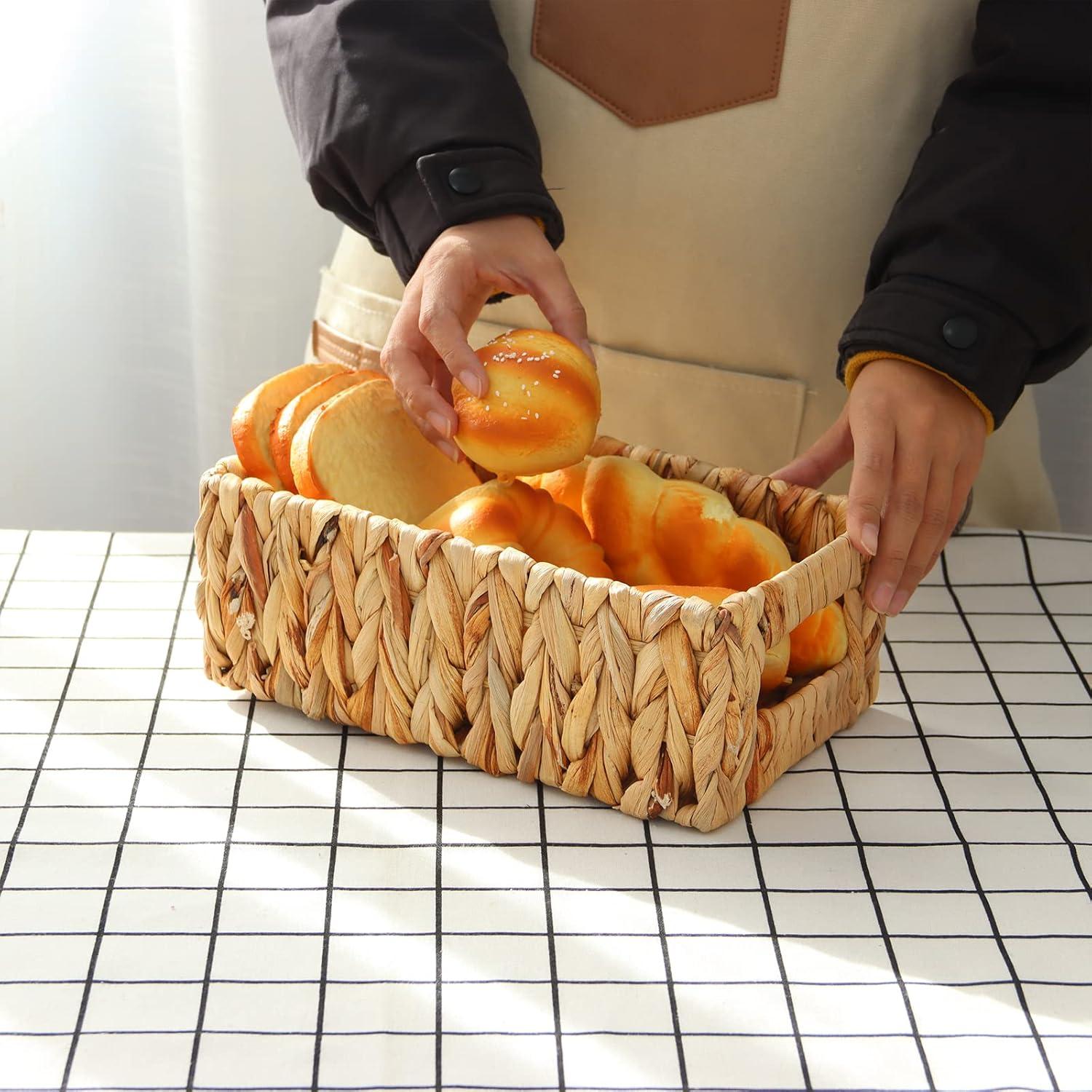 Cesta de Juncos de Agua YAHUAN Rectangular 25.6x16x9.6 cm