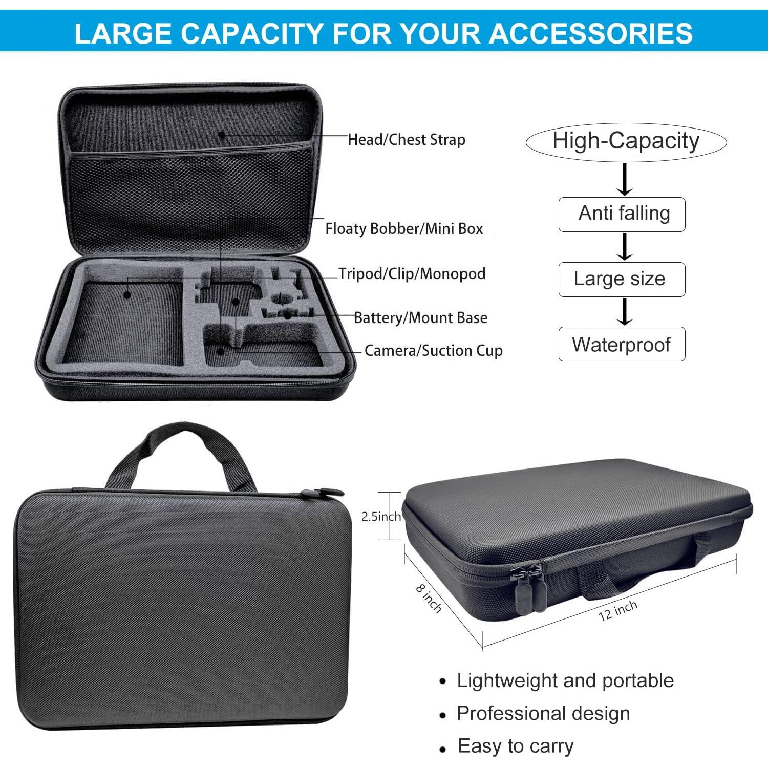 Kit de Accesorios para GoPro Hero 13 - Estuche Impermeable y Soportes