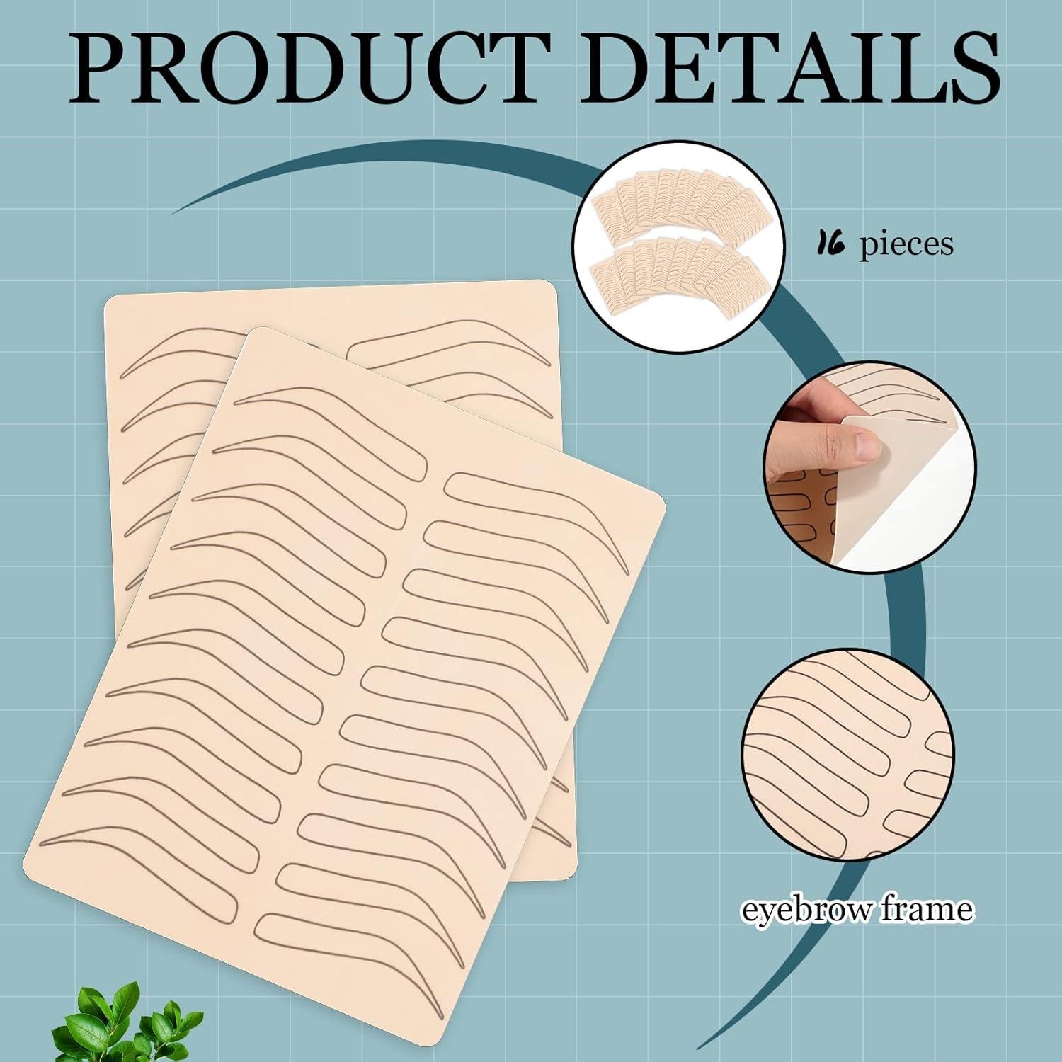 Kit de Práctica Microblading Maitys 16 Piezas Silicona Negra