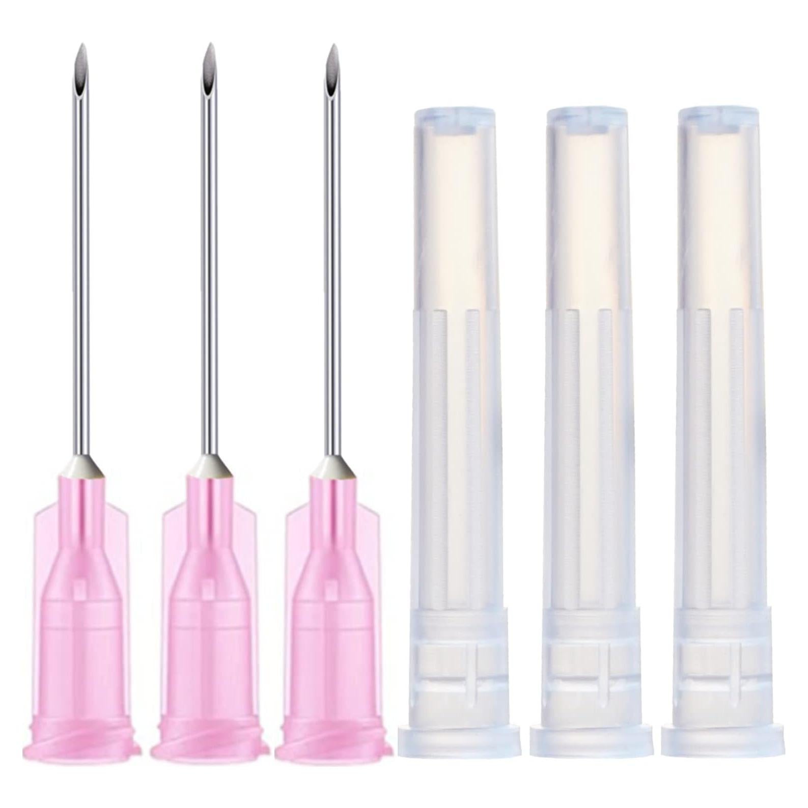 Paquete de 100 agujas de inyección estériles Expesumas 18Ga 2.54cm