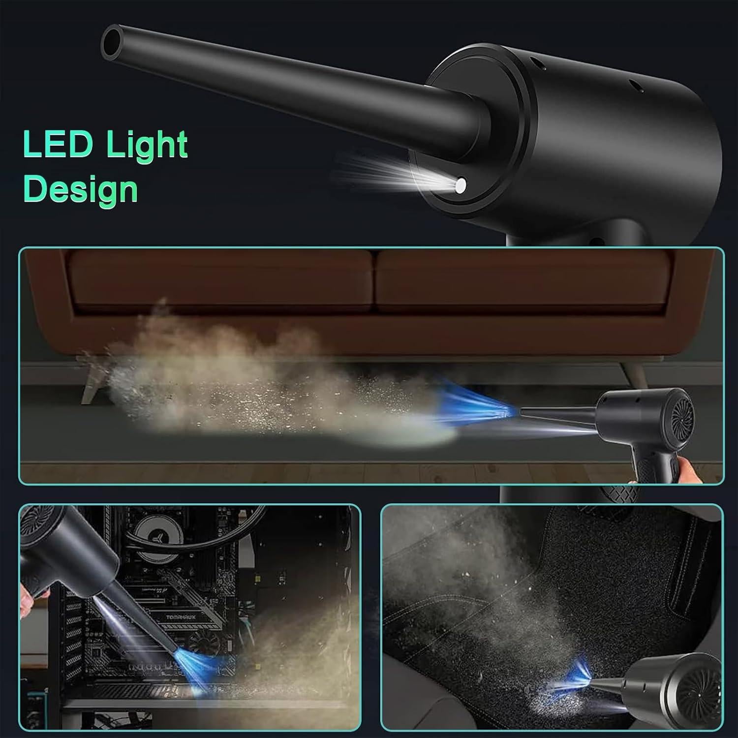 Soplador de Aire Comprimido Farady 7600mAh 3 Velocidades LED