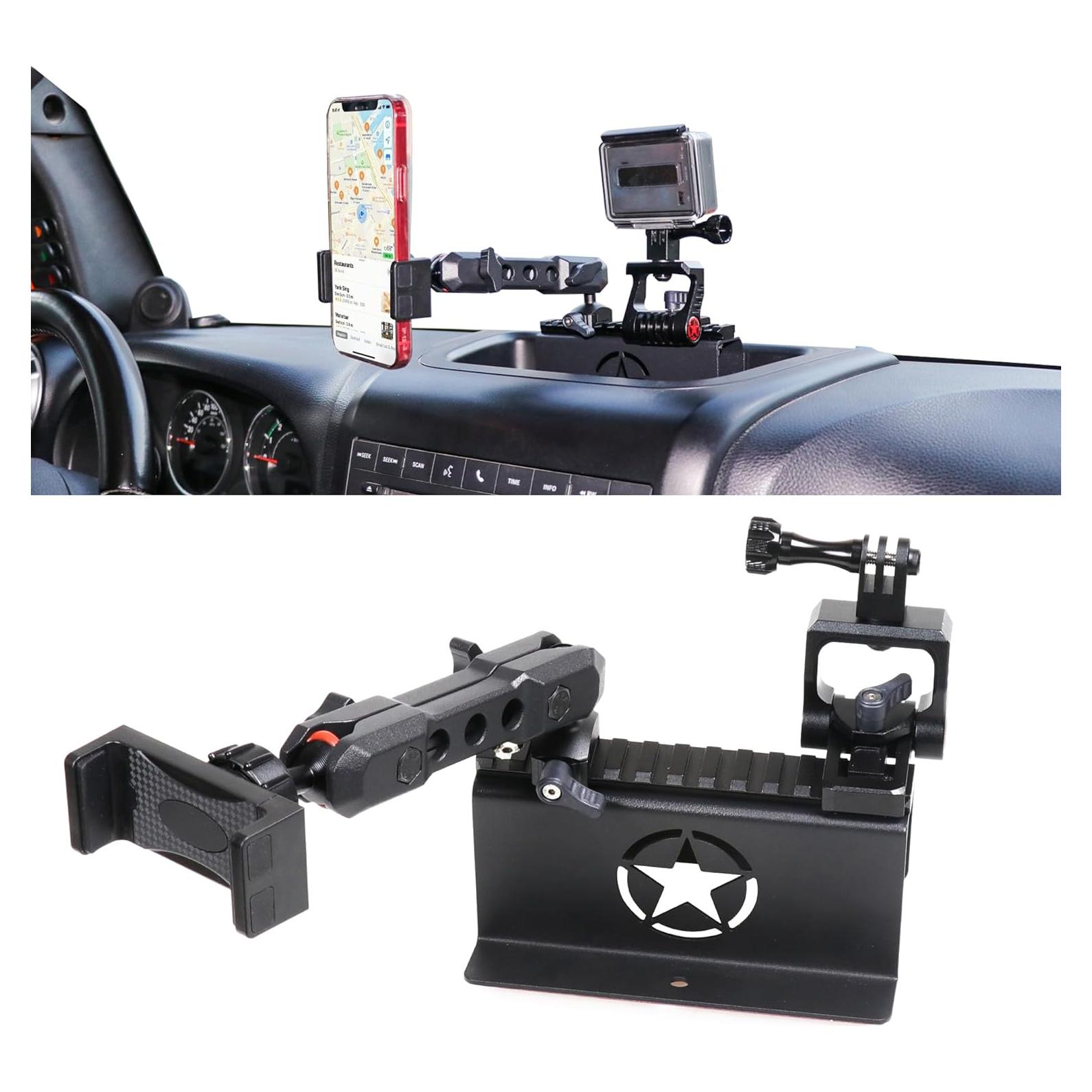 Soporte para Teléfono y Cámara JK Rail Mount RERPRO para Jeep Wrangler 2012-2018