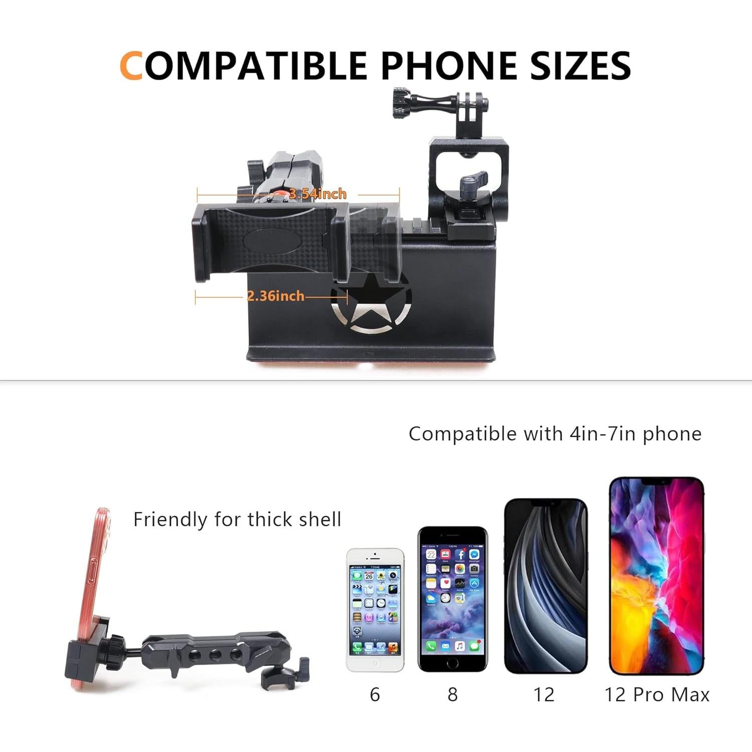 Soporte para Teléfono y Cámara JK Rail Mount RERPRO para Jeep Wrangler 2012-2018