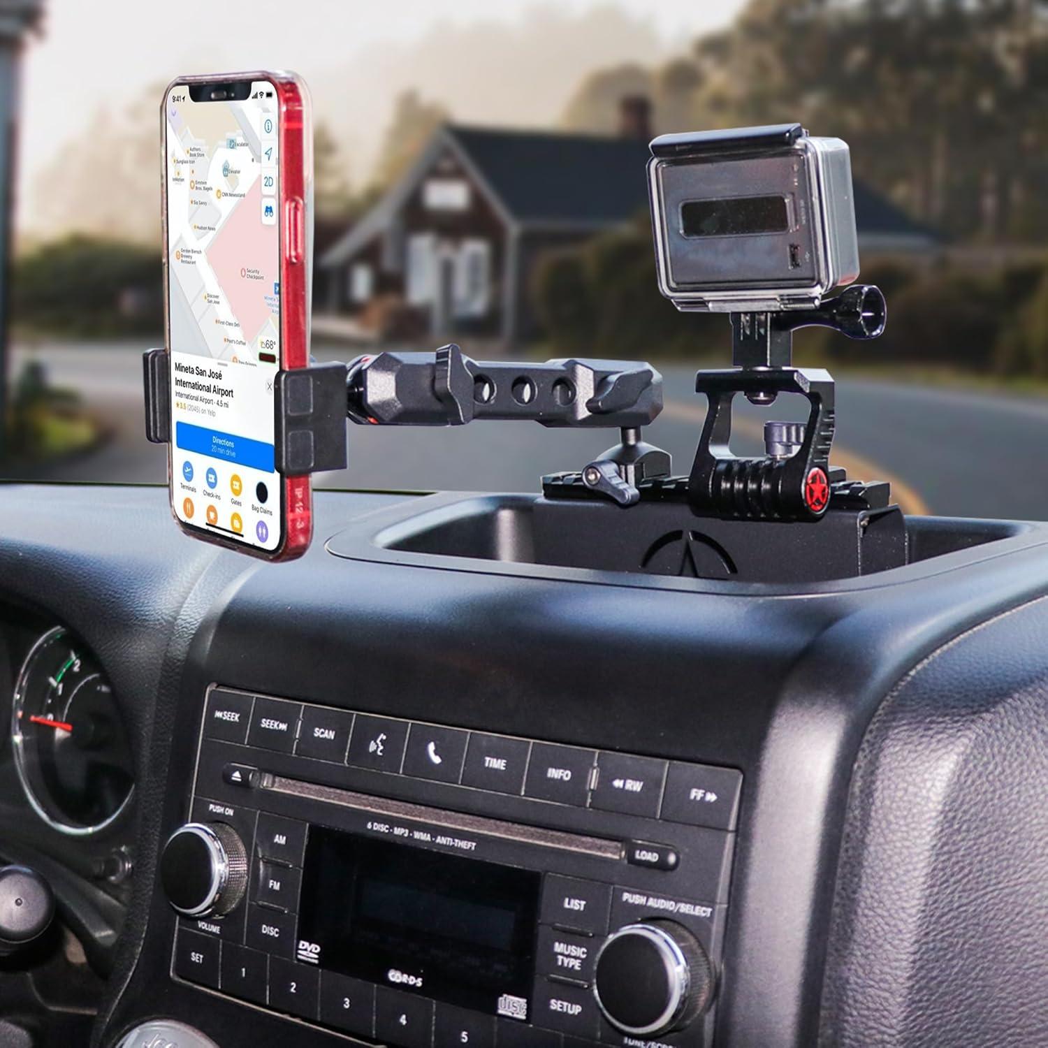 Soporte para Teléfono y Cámara JK Rail Mount RERPRO para Jeep Wrangler 2012-2018