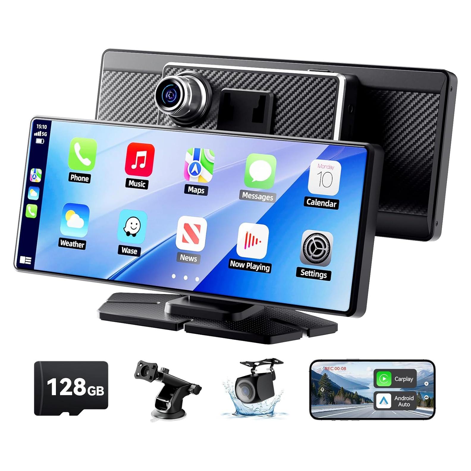 Pantalla Carplay 8.1" HD TERUNSOUl con Cámara 4K y GPS