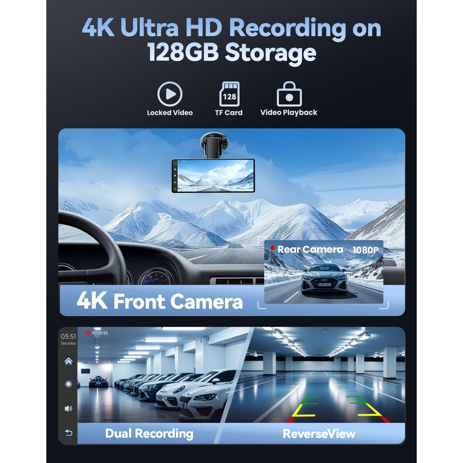 Pantalla Carplay 8.1" HD TERUNSOUl con Cámara 4K y GPS