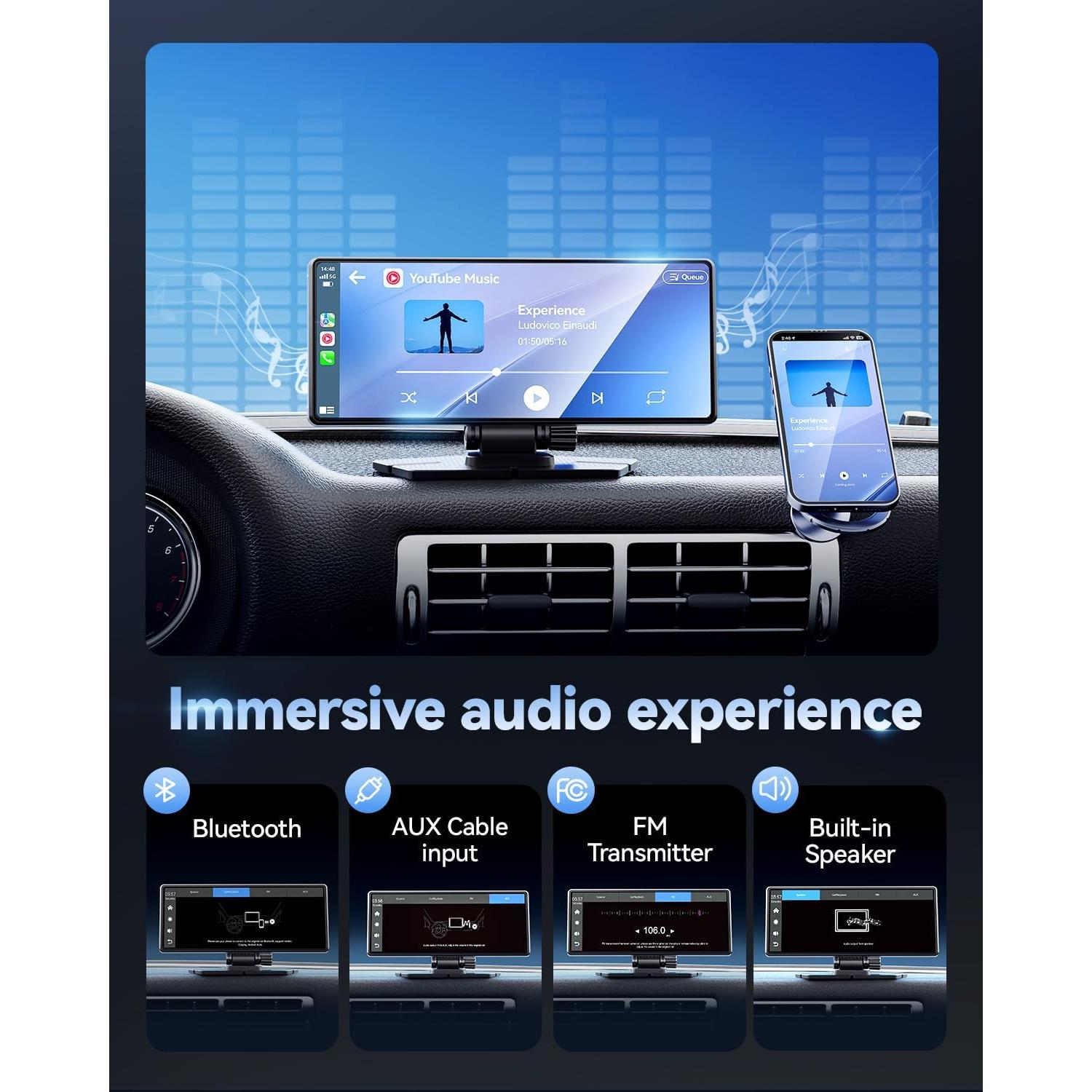 Pantalla Carplay 8.1" HD TERUNSOUl con Cámara 4K y GPS