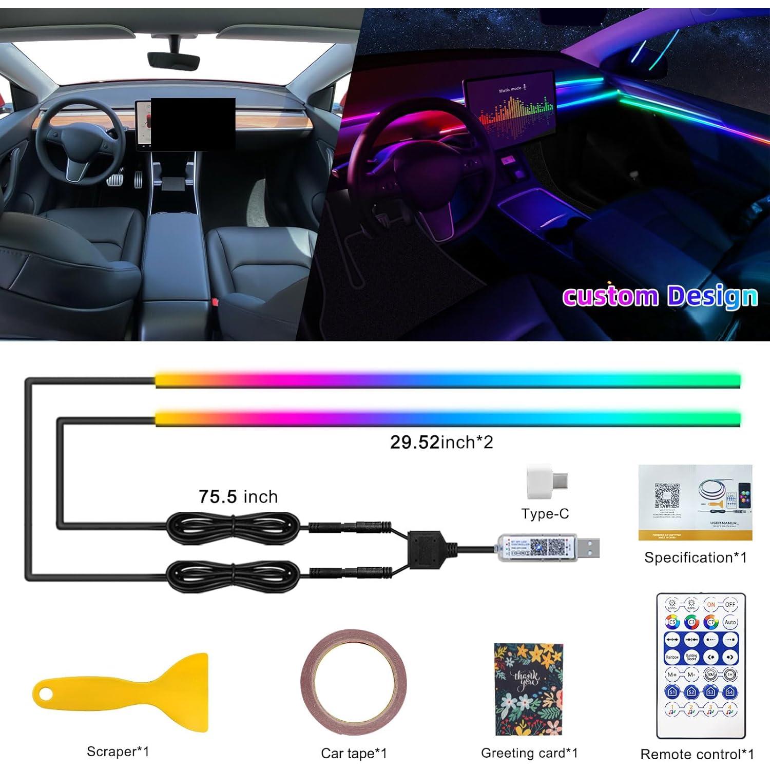 Luces LED de Tira Interior MAODANER Dreamcolor 2 en 1 150 cm