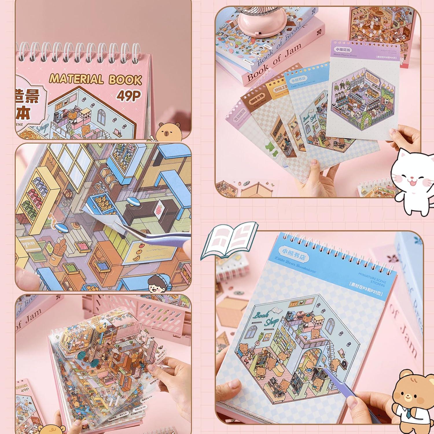 Libro de Pegatinas 3D DIY TIYIMIYUXU - 20 Escenas Creativas