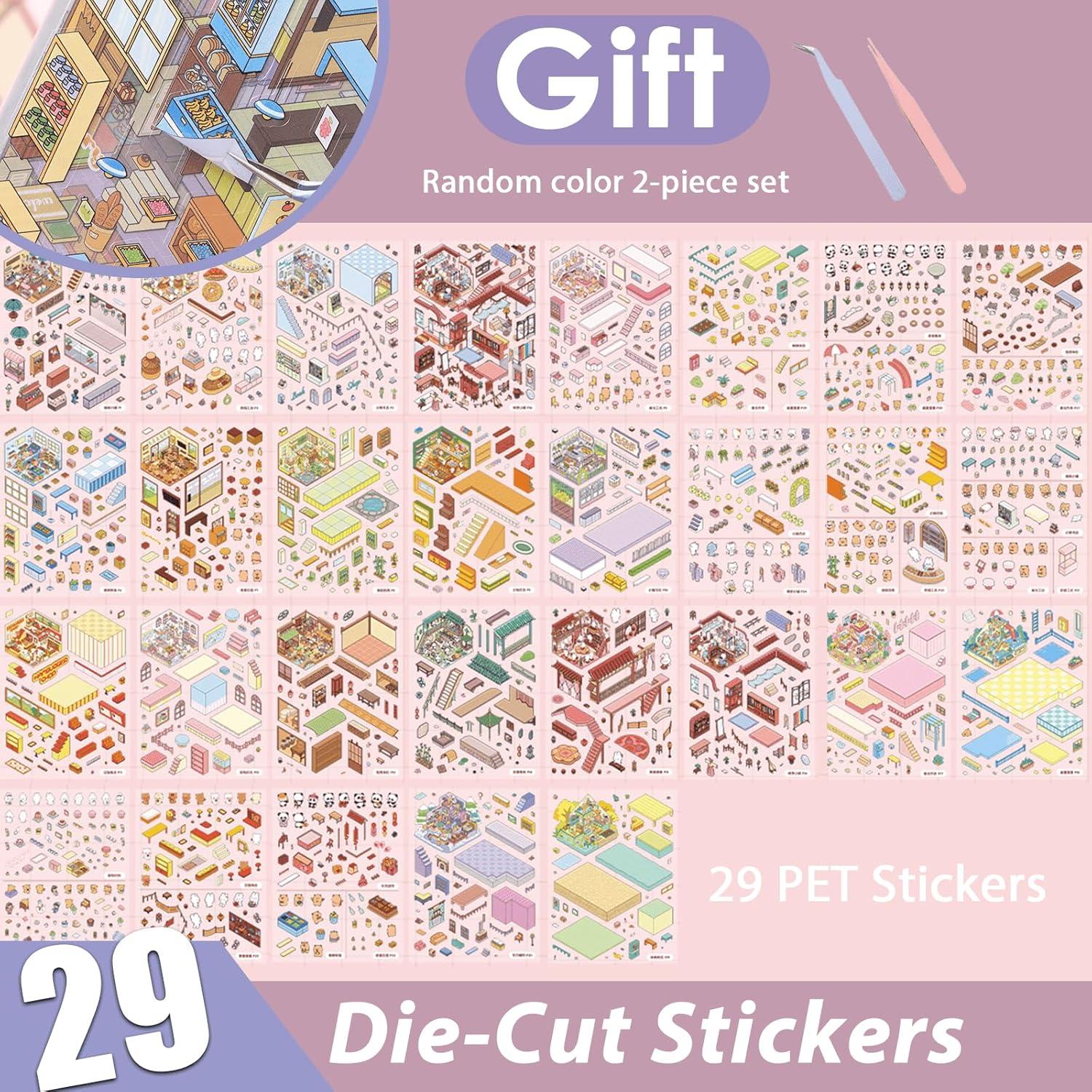 Libro de Pegatinas 3D DIY TIYIMIYUXU - 20 Escenas Creativas