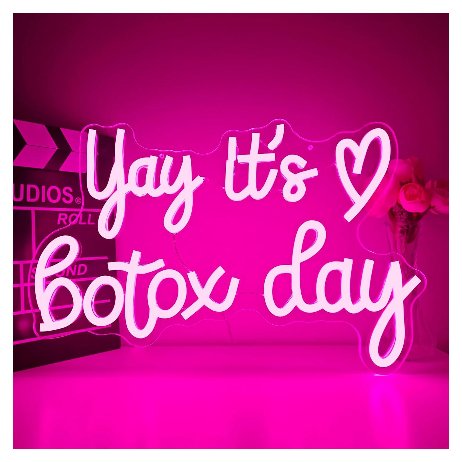 Letrero Neón Dimmable Rosa Botox Dpaint para Spa 43x33cm