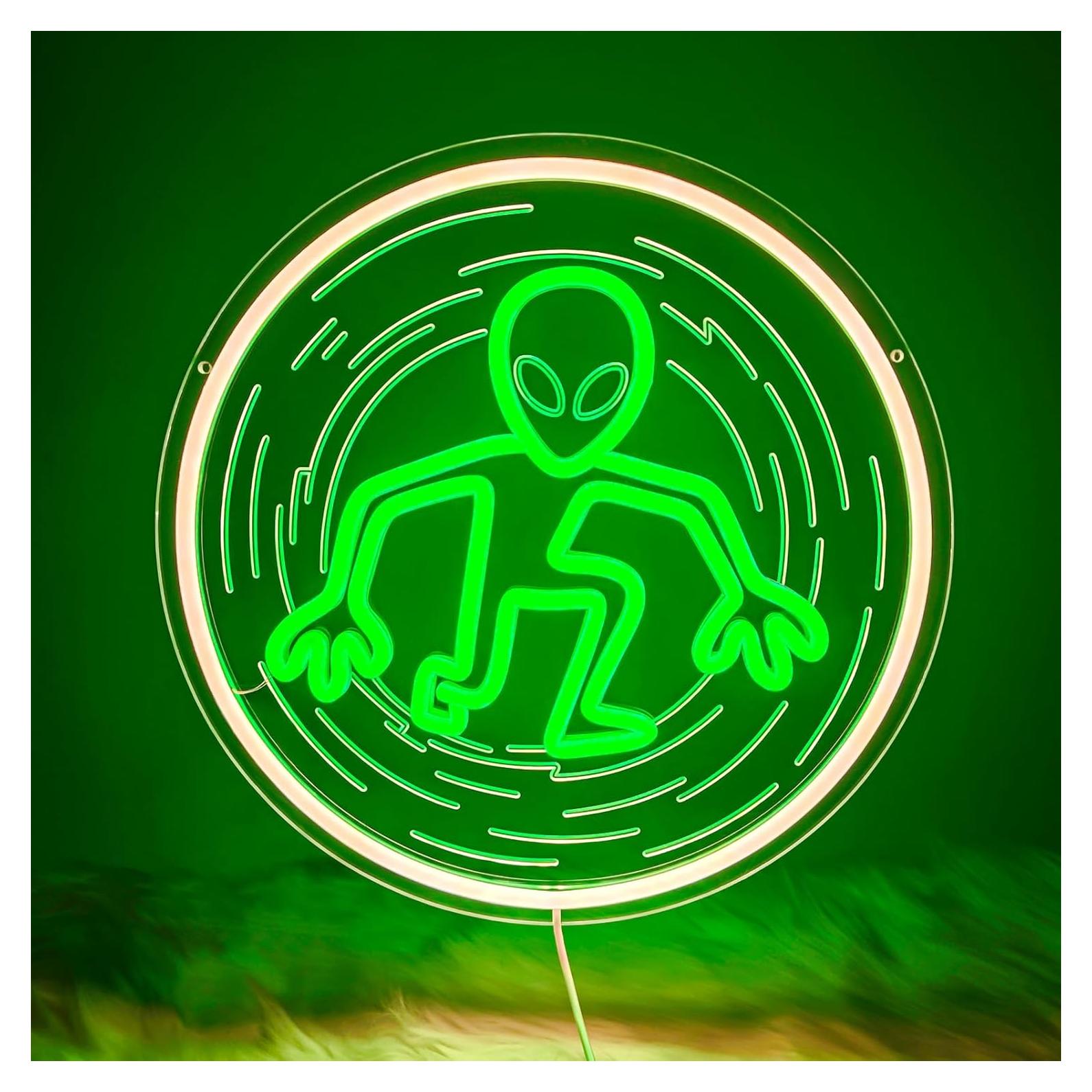 Señal de Neón Alienígena ADKALIV LED 35x30cm Decoración