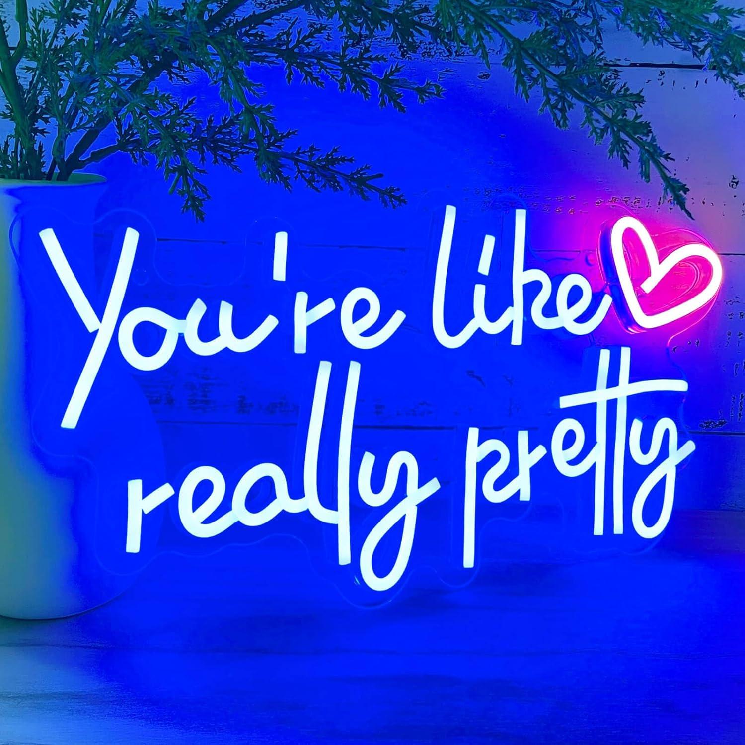 Letrero de Neón LED KUUNEON Eres Como Realmente Bonita Azul