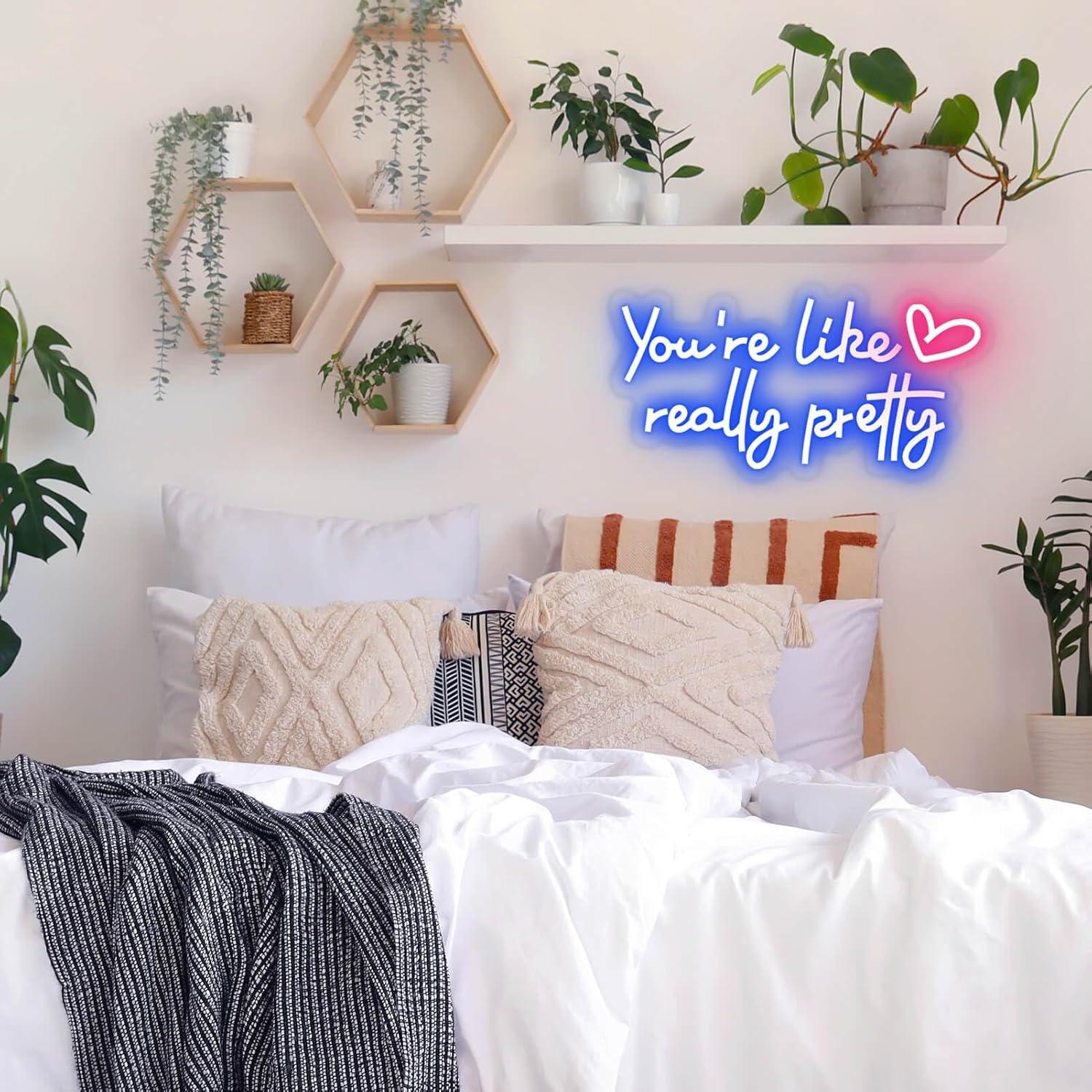 Letrero de Neón LED KUUNEON Eres Como Realmente Bonita Azul