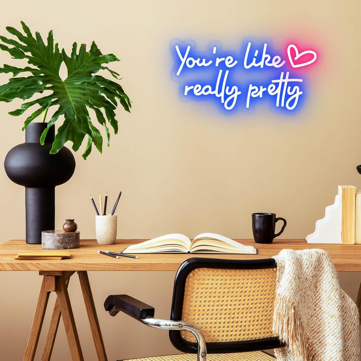 Letrero de Neón LED KUUNEON Eres Como Realmente Bonita Azul