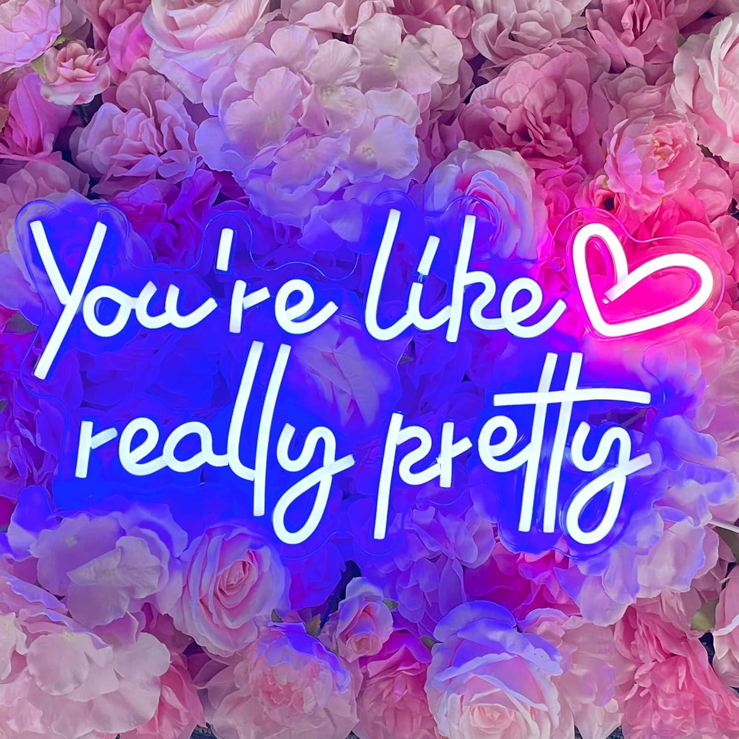 Letrero de Neón LED KUUNEON Eres Como Realmente Bonita Azul