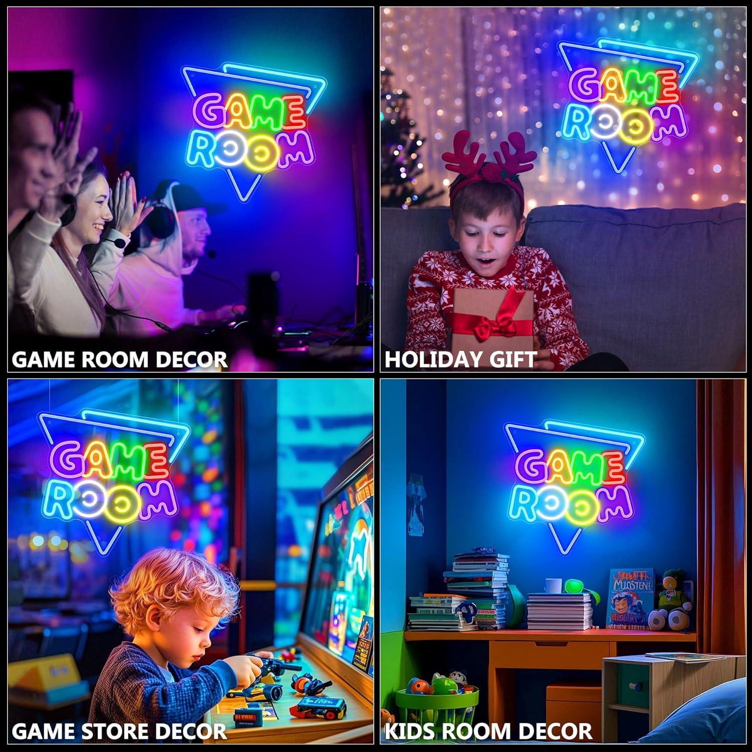 Luz de Neón LED Tokeneon para Sala de Juegos 33x31.75cm