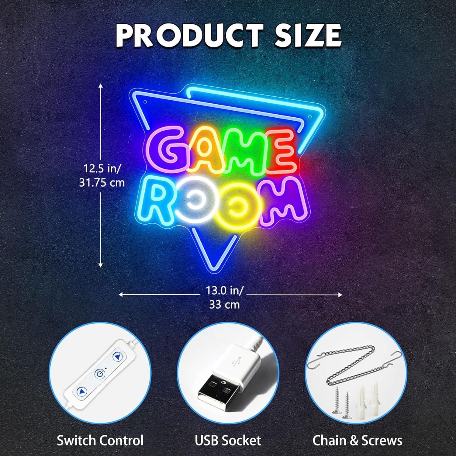 Luz de Neón LED Tokeneon para Sala de Juegos 33x31.75cm