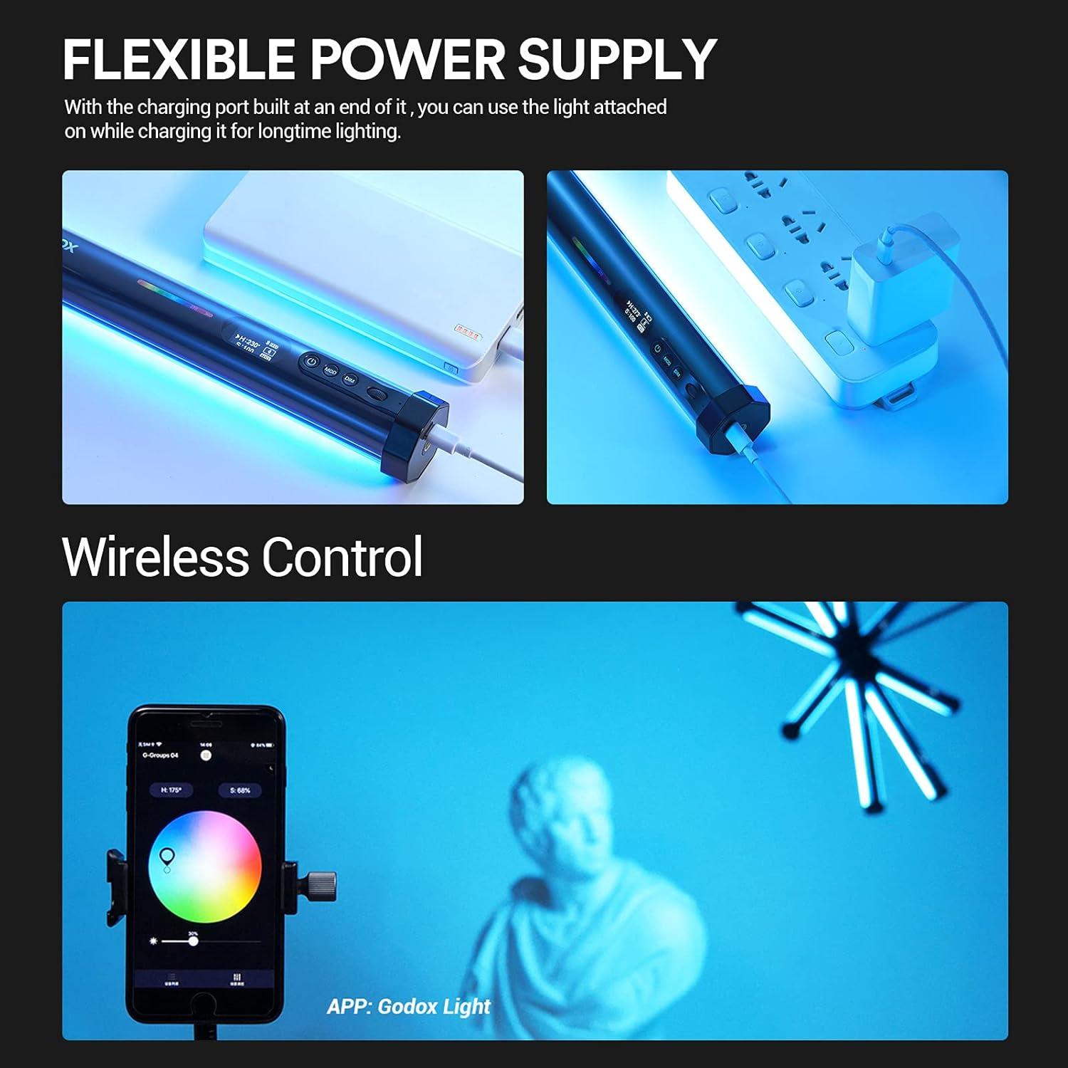 Tubo de Luz LED Godox TL30 RGB Portátil 2700K-6500K