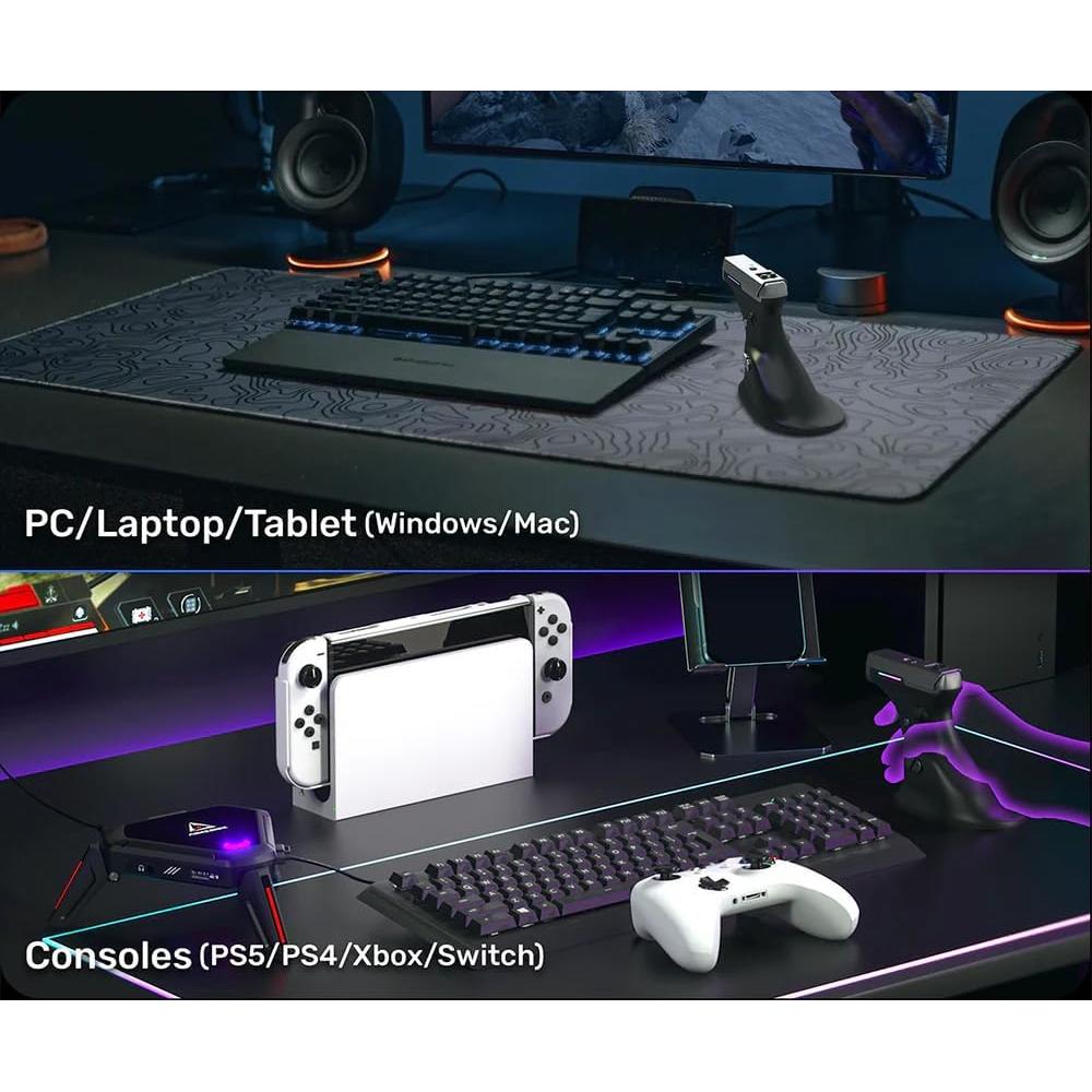 Ratón ErgoStrike7 para Juegos FPS Newidea - Inalámbrico y USB