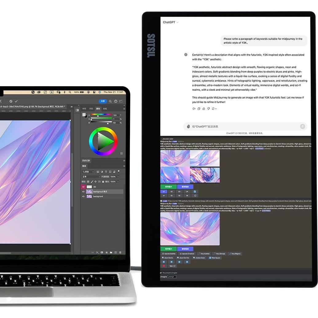 Monitor Portátil SOTSU FlipAction Go 14" FHD 1080p