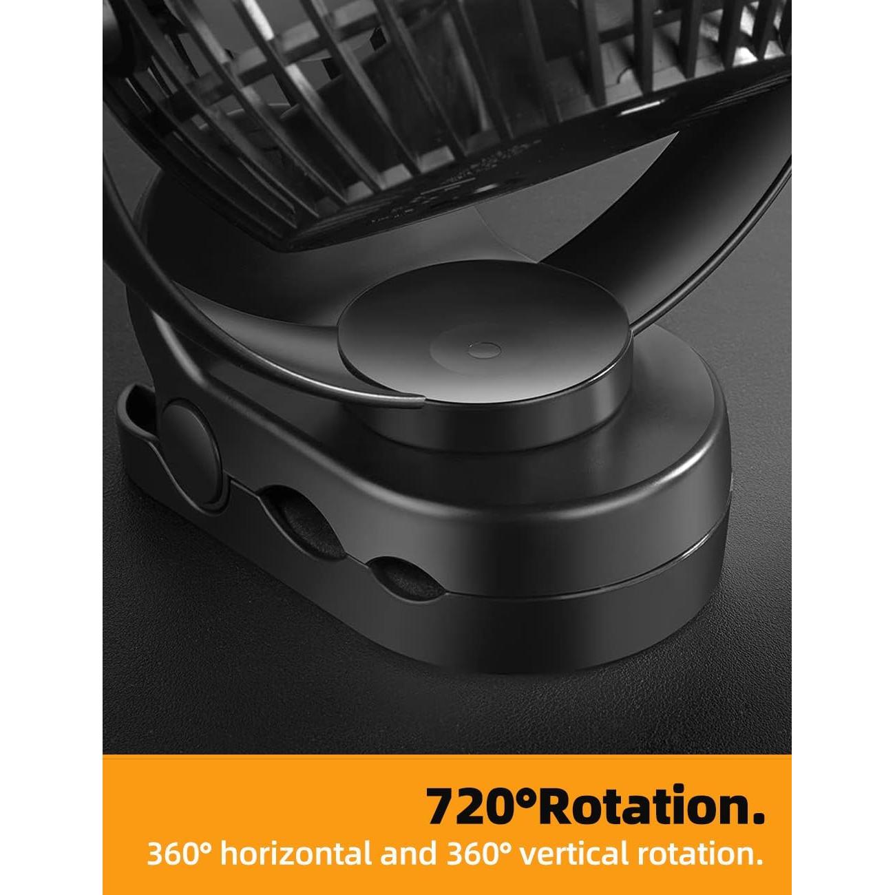 Ventilador portátil recargable VANPRT 15.24 cm con control remoto