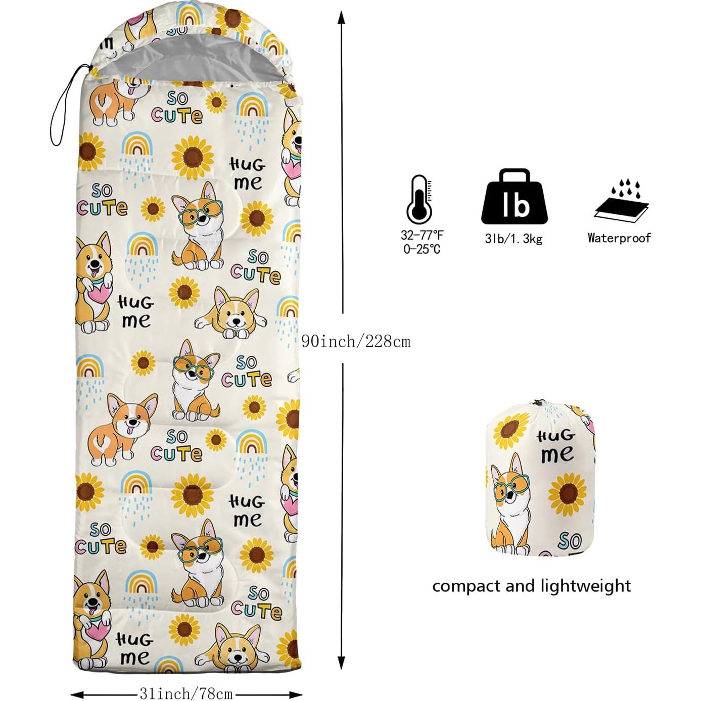 Saco de Dormir Camping XYNHML 0-25°C Impermeable 1 Persona