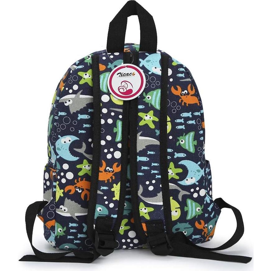 Mochila Infantil Zicac Azul 30x23x13cm para Niños 3-5 Años