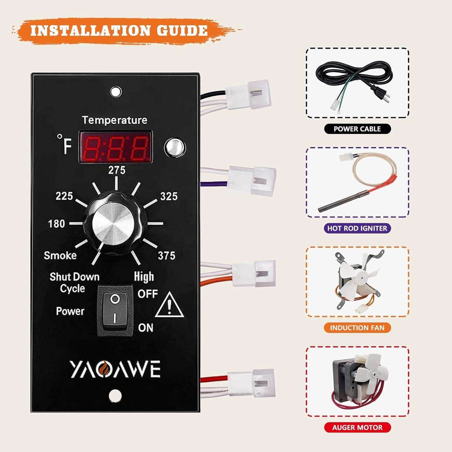 Kit de Repuestos Termostato Digital YAOAWE para Parrillas Traeger