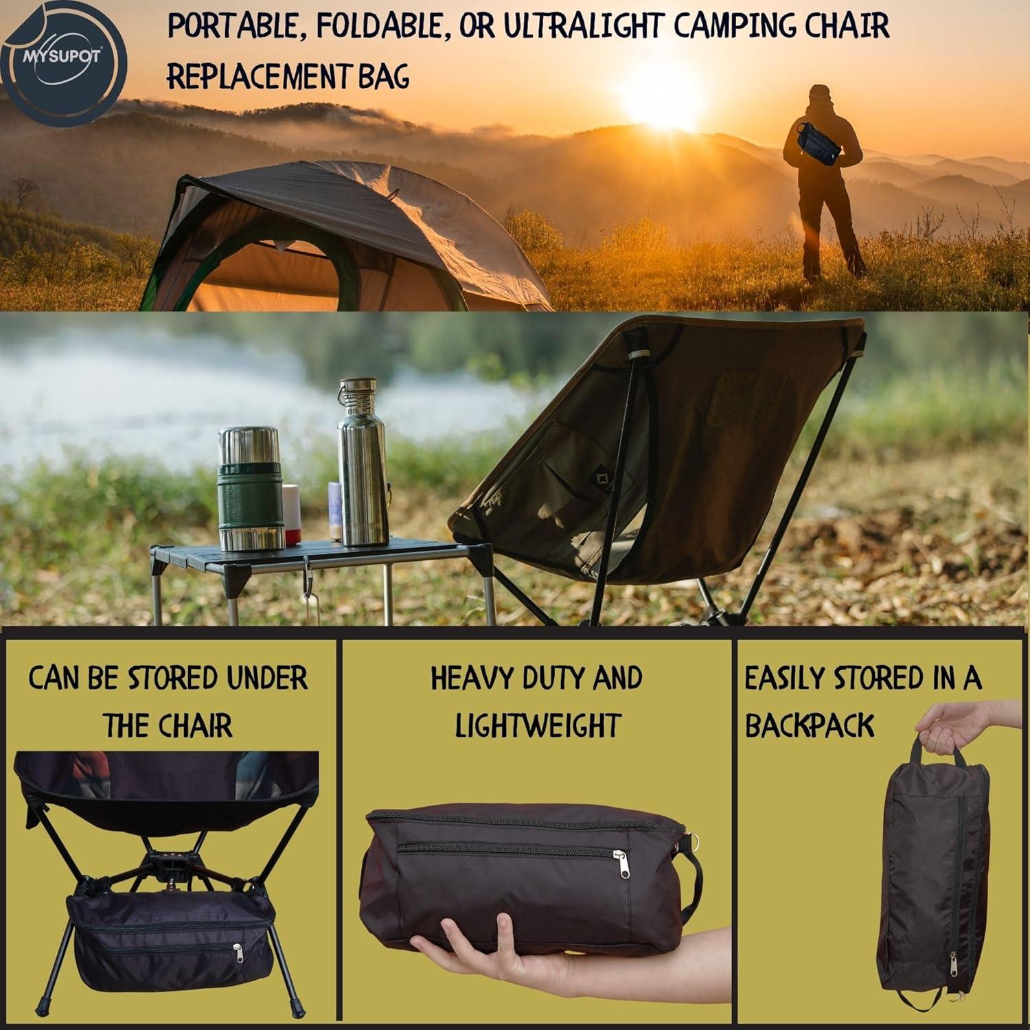 Bolsa de Reemplazo MYSUPOT para Silla de Camping Negra